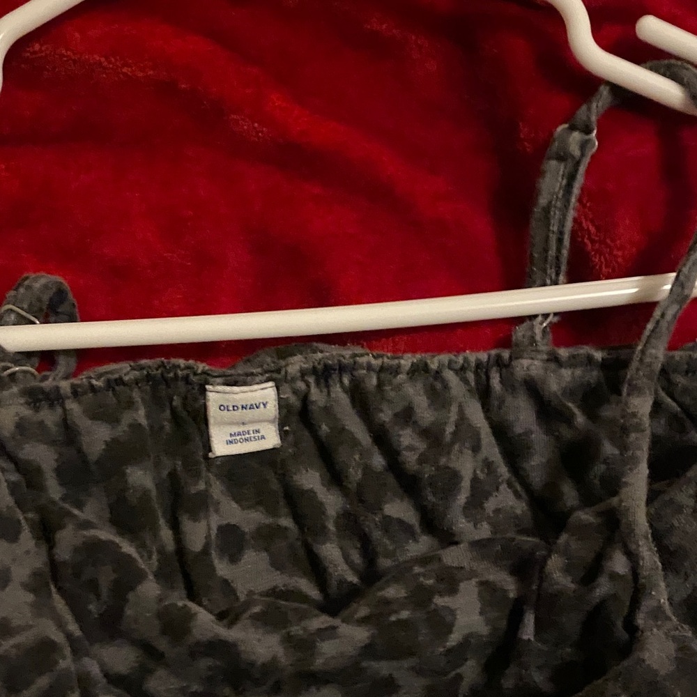 Old Navy Gray Patterned Jumpsuit
